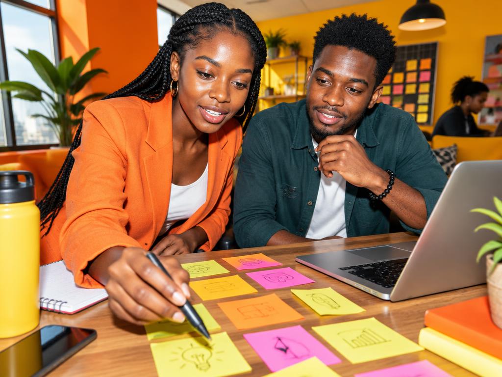 African learners studying Business Positioning